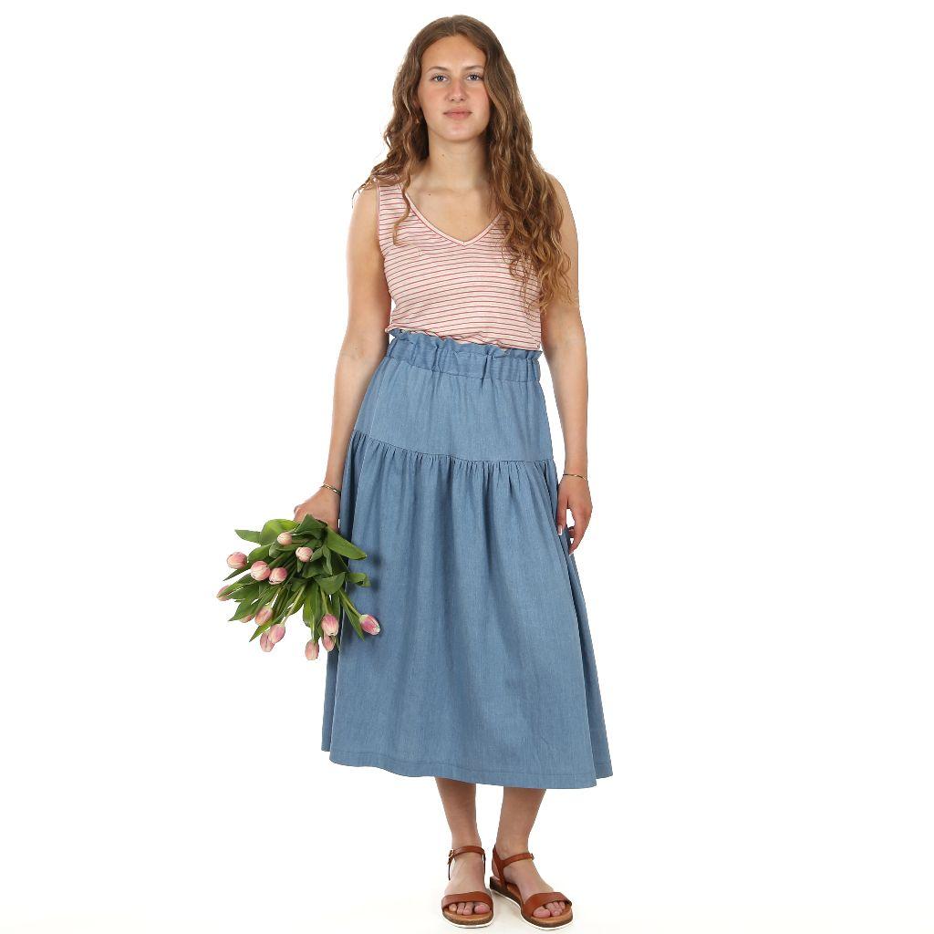 Preview: Papierschnittmuster gekräuselter Rock Frau Pippa XS-XXL